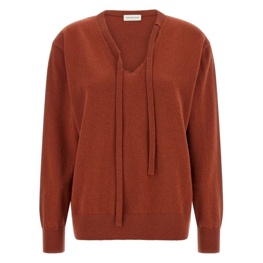 Dries Van Noten Red Cashmere Women's Cardigan